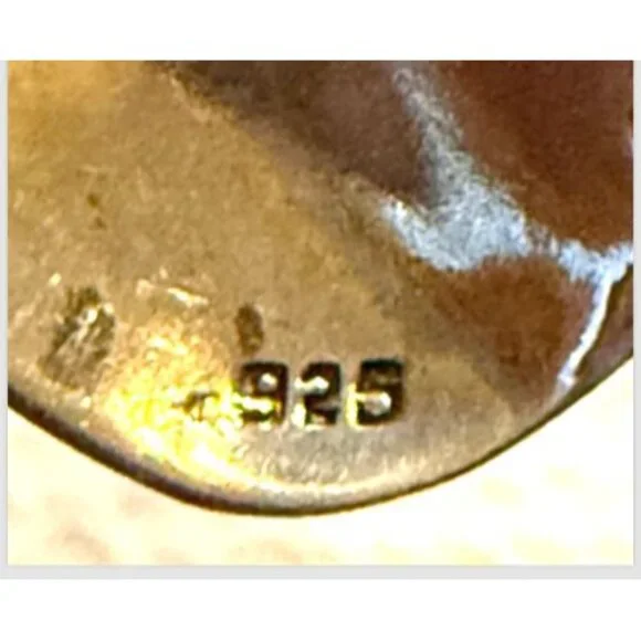 Vintage Mexico Sterling Silver Wave-Shaped Brooch Pin 925 Hallmarked Elegant - Picture 8 of 8